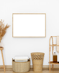 horizontal frame mockup poster frame mockup, interior mockup, 3d render