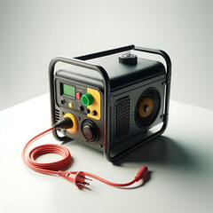 black color generator electric power supply unit. Generative AI