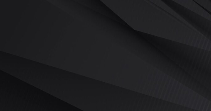 4k dark grey black gradient seamless looping BG. Trendy creative triangular abstract footage tech design. Layout 3d dynamic cover. Blank minimal polygonal backdrop. Business corporate concept digital