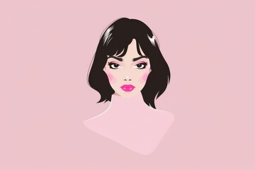 AI-generated illustration of a Woman in blue scarf. Beautiful simple AI generated image in 4K, unique.
