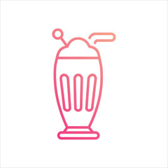 Milkshake vector icon