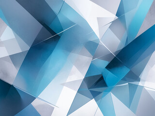 Modern geometric abstract shapes in various shades of blue and gray background