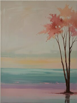 Abstract vibrant painting ai generated