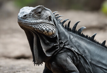 Fototapeta premium galapagos Black Iguanas 
