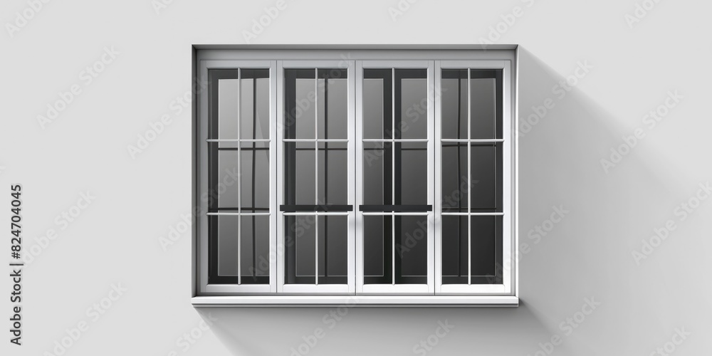 Poster A window with bars on the outside, suitable for security concepts