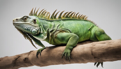 Obraz premium Green Iguana , isolated white background