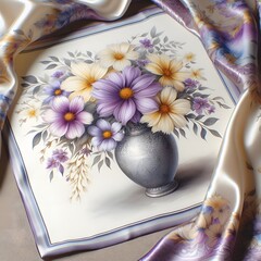Vibrant Purple and Yellow Flower in Elegant Vase Floral Beauty for Your Projects