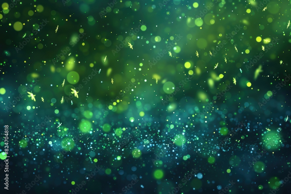 Poster a vibrant green and blue background with small dots. ideal for design projects