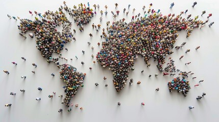 group  people  shape  world map
