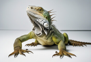 Obraz premium Iguana delicatissima, isolated white background. 