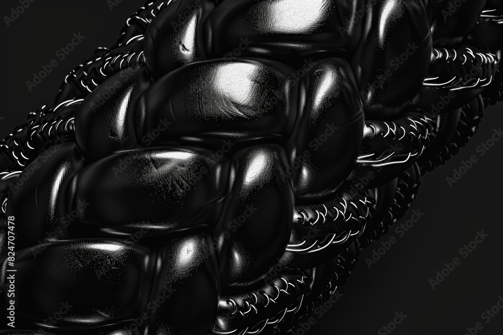 Poster Detailed image of black object on dark background, suitable for abstract concepts