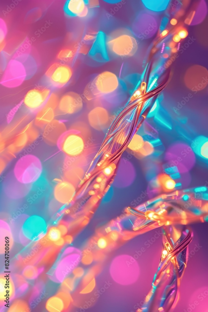 Poster close up of a string of lights, perfect for festive decorations