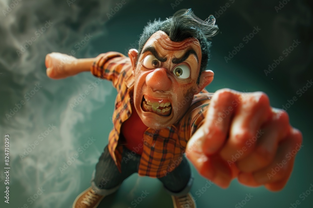 Poster Close up of a person pointing a finger, suitable for various concepts and ideas