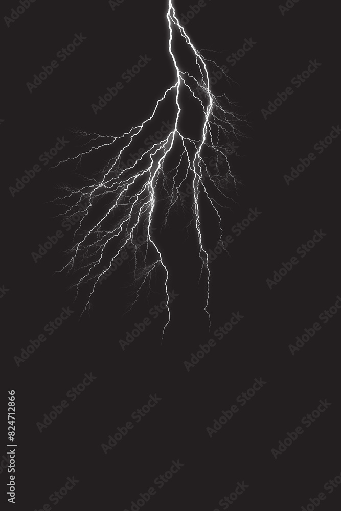 Wall mural lightning overlay. you can easily use cinematic storm lightning photo overlays in your work.