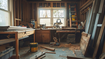 Carpenter's workshop Place of creativity woodworking for use