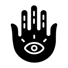 An appealing solid icon of palmistry