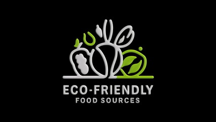 Fototapeta premium Sustainable Crops: Earth-Friendly Farming - logo