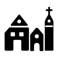 A filled style icon of visovac monastery