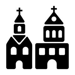 A filled style icon showing etchmiadzin church 