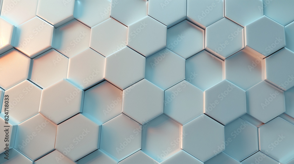 Poster a close up of a black and orange hexagonal pattern