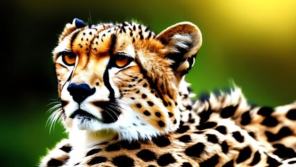 close up portrait of a cheetah