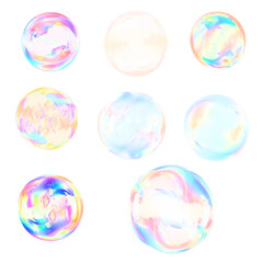 	リアルなシャボン玉　切り抜き　セット