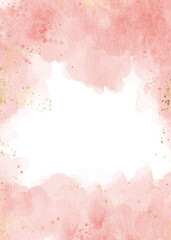 Modern abstract luxury wedding invitation designs or card templates for greetings or invitations on valentines Day background  with Pastel pink watercolor paint brush glitter gold for wedding elements