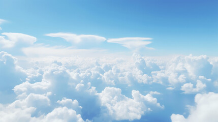Fototapeta premium Blue sky with clouds coming from above
