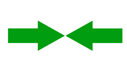 Green one arrow icon, Green color arrow indicator Symbol