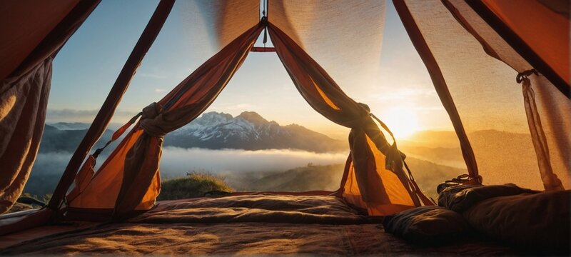 morning tent view