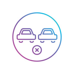 No Overtaking vector icon
