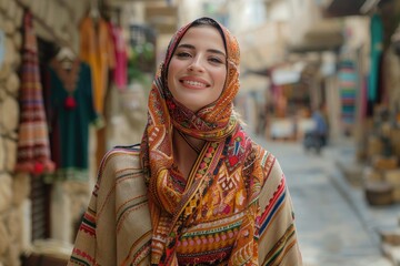 Young Russian women wearing ethnic costumes