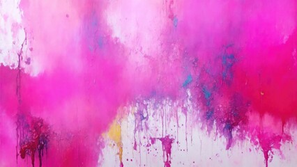 Abstract Pink and multicolor painting with grunge texture. brush strokes splash color and oil Background