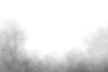 Realistic fog and steam effect on transparent background. White mist and smoke overlay
