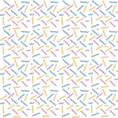 abstract ornament of bright wavy lines on a transparent background, suitable for printing on paper and textiles