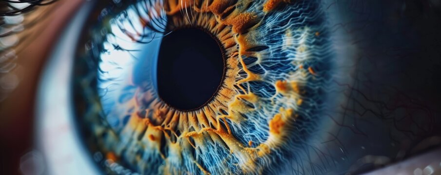 ultra closeup of human eye iris