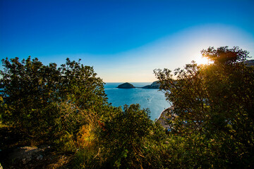 Naklejka premium Sunset in Maronti Beach, Ischia Island 