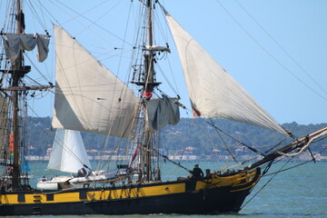 Fototapeta premium le français, bateau 3mats