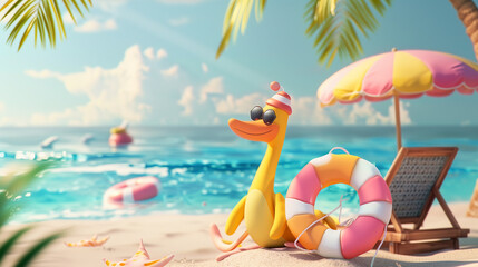 summer vacation on the beach