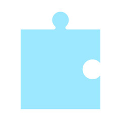 Simple puzzle pieces. Colorful puzzle icon