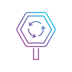 Roundabout vector icon