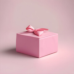 Obraz premium pink gift box, Christmas, birthday, festive, greeting, present, box, card, happy, gift, love, ring box