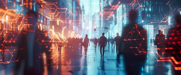 A digital background with an abstract representation of artificial intelligence