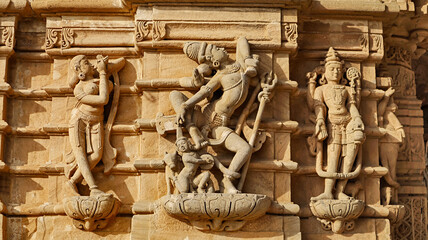 Main Sculpture of Lord Shiva with Vishnu, Mangalay Temples, Ratlam, Madhya Pradesh India.