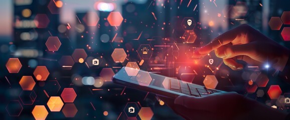 A digital background with an abstract representation of artificial intelligence