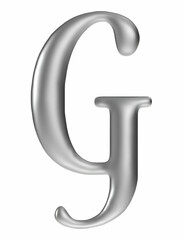 Letter G uppercase  elegant bold text isolated