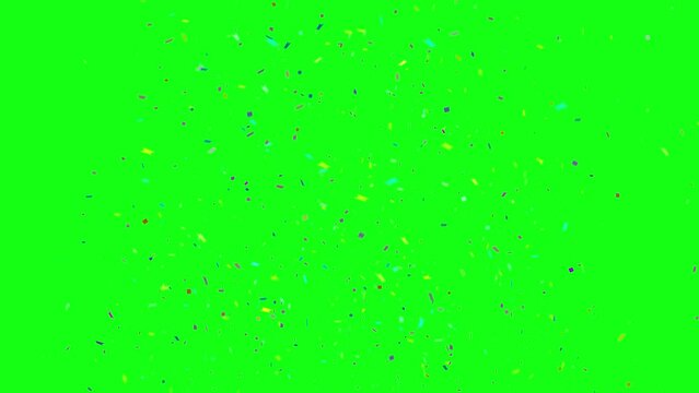 confetti animated confetti birthday party celebration special greeting discount green screen background alpha looping