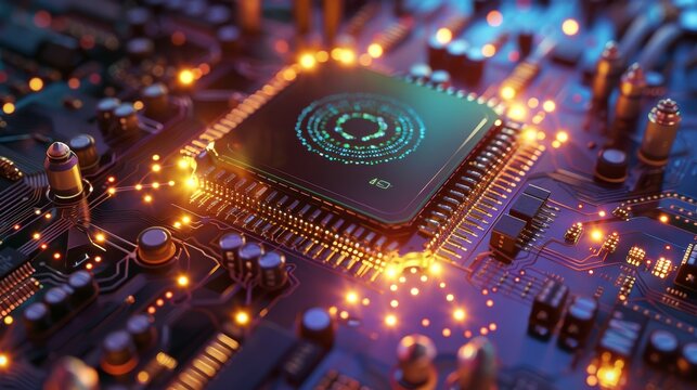 Fully-Integrated Radar Transceiver Chip. Generative AI.