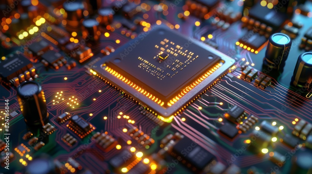 Poster fully-integrated radar transceiver chip. generative ai.