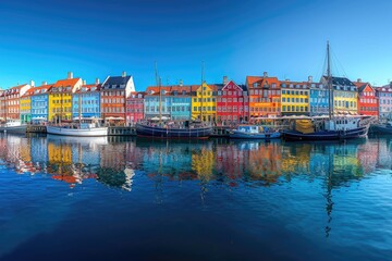 Naklejka premium Colorful houses and seas in Italy